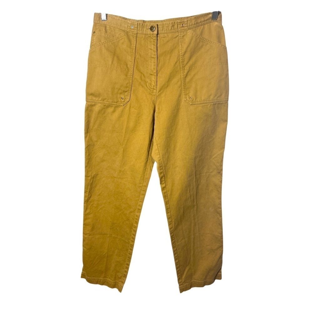 Lauren Ralph Lauren Pants High Waist Five Pocket Tan Women’s Size 12 Preppy Mom - Picture 3 of 12
